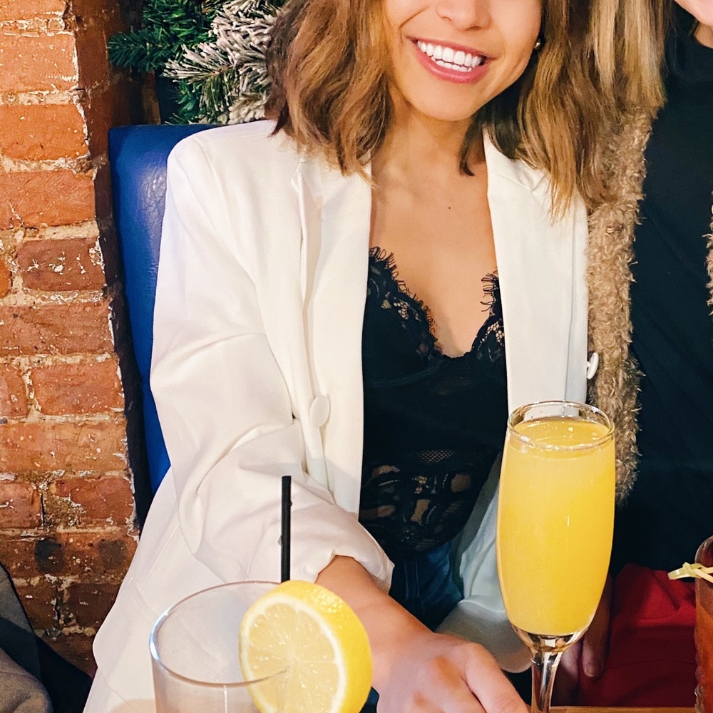 White long blazer